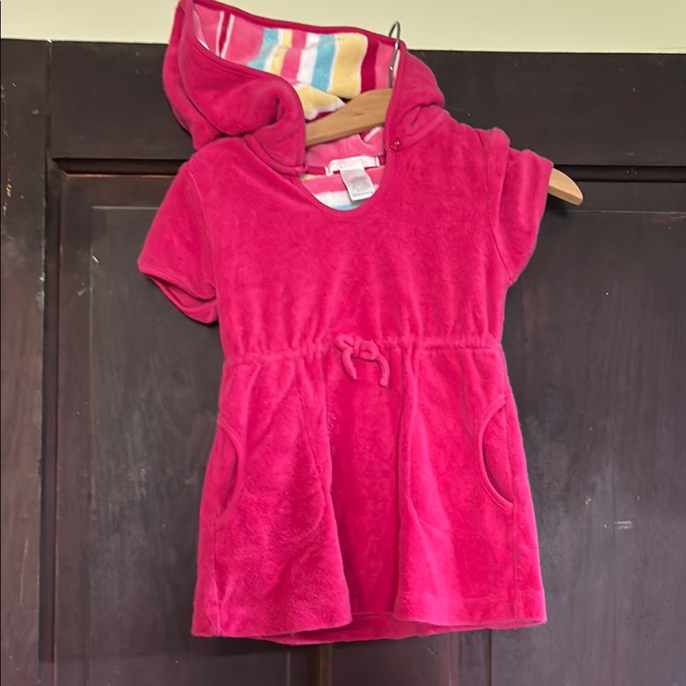 Pink Hooded Toddler Dress